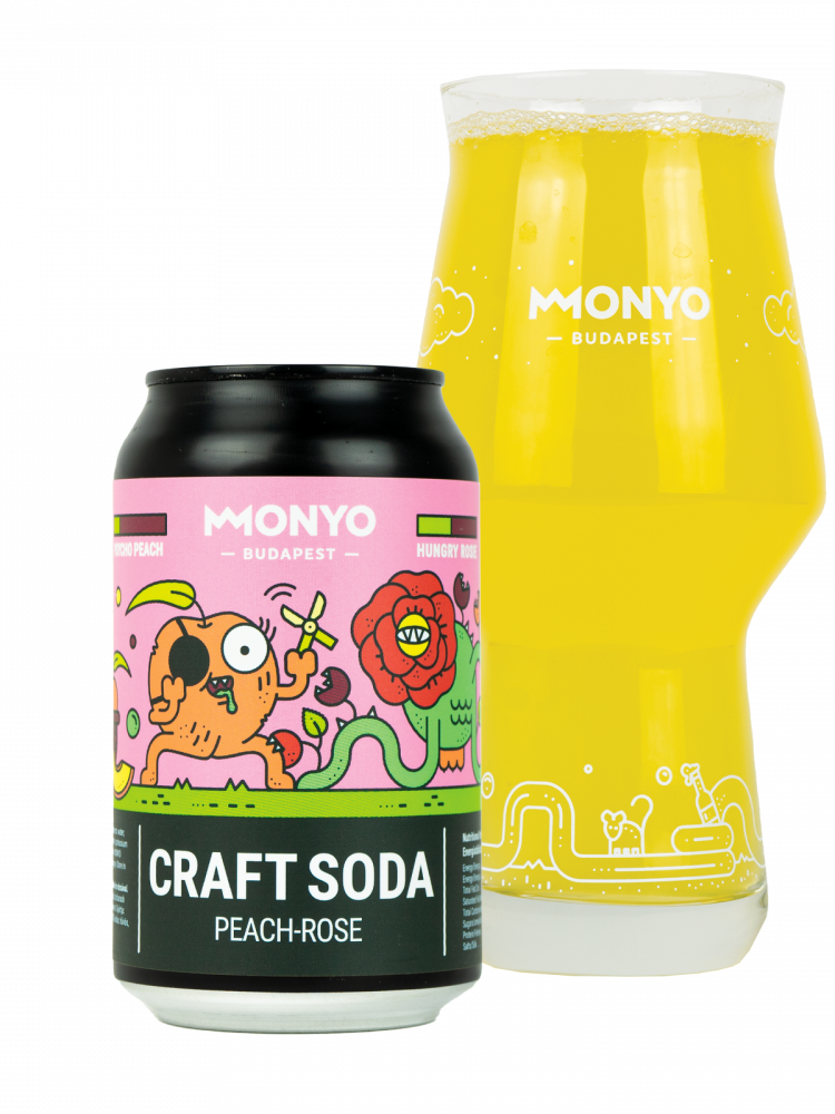 MONYO Őszibarack - Rózsa Craft Soda - 0%