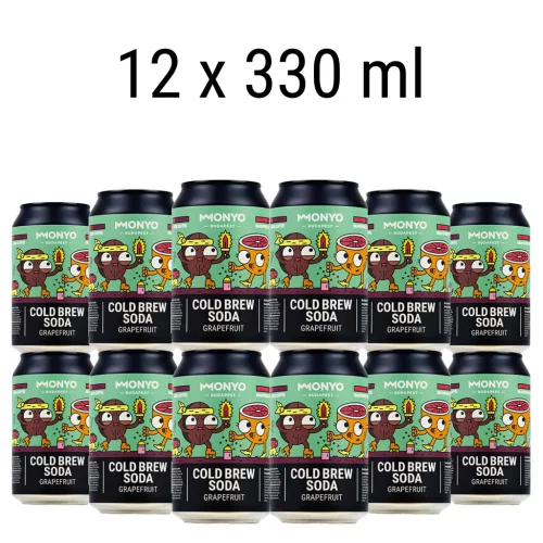 Grapefruit Cold Brew pakk - 12 x 330ml craft soda