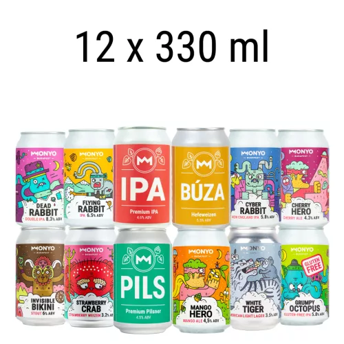 Kraft sör kóstoló pakk - 12 x 330ml sör