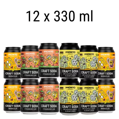 Gyümölcsös Craft Soda pakk - 12 x 330ml üdítő