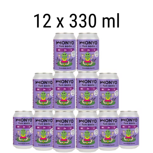 Monyo Chillax Levendula-Komló Fun Soda pakk - 12 x 330ml üdítő