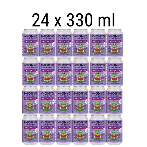 Monyo Chillax Levendula-Komló Fun Soda pakk - 24 x 330ml üdítő